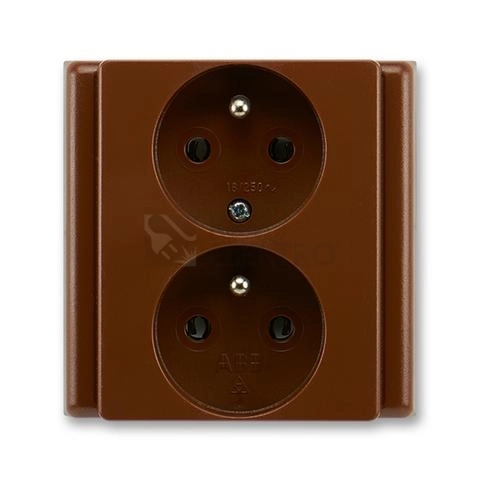 Obrázek produktu ABB Classic dvojzásuvka hnědá 5512-2249 H3 polozapuštěná 0