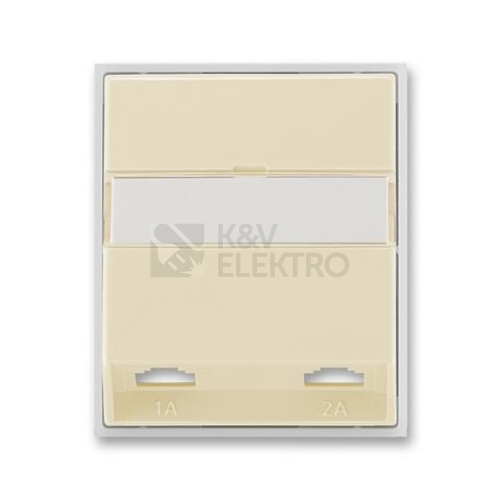 ABB Element,Time kryt zásuvky telefonní dvojnásobné (pro přístroj 5013U) slonová kost/ledová bílá 5013E-A00215 21
