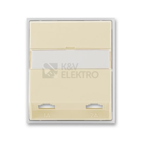 Obrázek produktu ABB Element,Time kryt zásuvky telefonní dvojnásobné (pro přístroj 5013U) slonová kost/ledová bílá 5013E-A00215 21 0