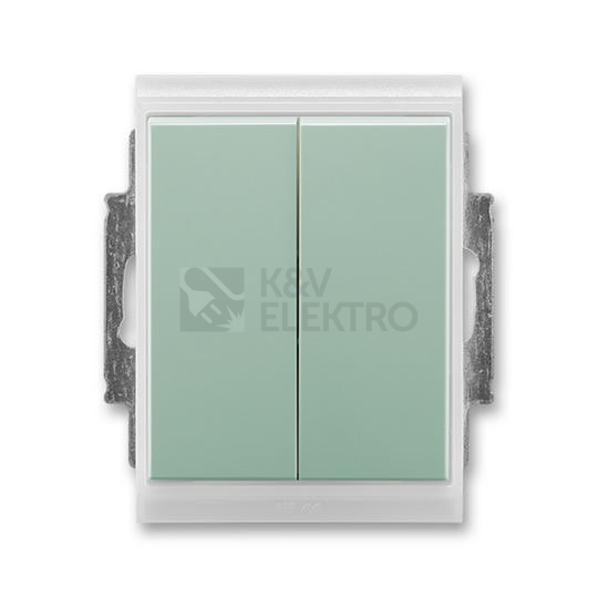 Obrázek produktu ABB Element vypínač č.6+6 dvojitý IP44 agáve/ledová bílá 3558E-A52940 22 0