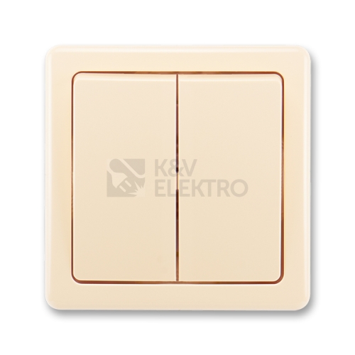 ABB Swing vypínač č. 6+6 krémová s rámečkem 3557G-C52340 C1