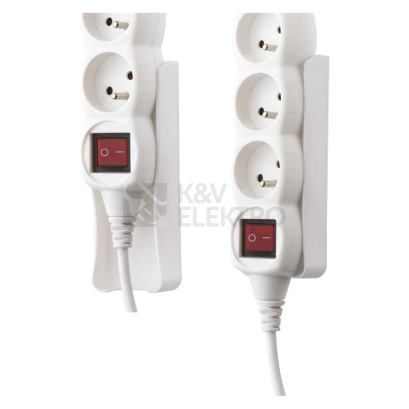 Obrázek produktu Držák prodlužovacího kabelu EMOS P3 bílá P0003C 1904030000 9