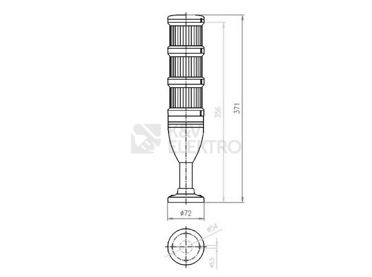 Obrázek produktu Signalizacní sloupek cervená-žlutá-zelená 24VAC/DC IP66 EATON SL7-100-L-RYG-24LED 171425 1