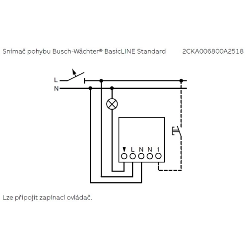 ABB čidlo pohybové Busch-Wächter BasicLINE Corridor bílá 6800-0-2519 (6818 U-500) 2CKA006800A2519 (obrázek 4)