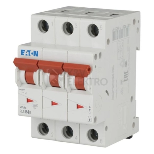 Jistič EATON PL7-4/3/B 4A PL7-B4/3 116709