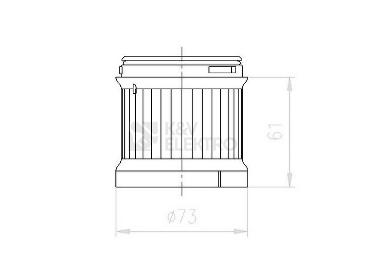 Obrázek produktu Modul s nepřerušovaným světlem včetně LED 24VAC/DC IP66 modrý EATON SL7-L24-B 171461 1