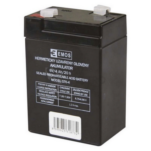 Olověný akumulátor EMOS B9641 6V 4Ah (DHB640)