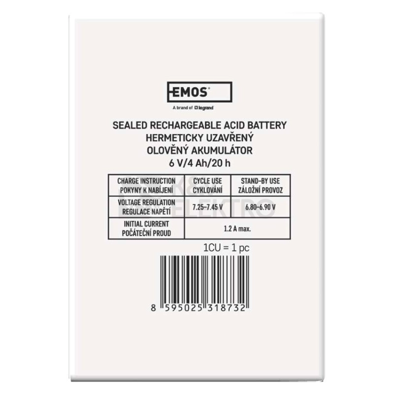 Obrázek produktu Olověný akumulátor EMOS B9641 6V 4Ah (DHB640) 11