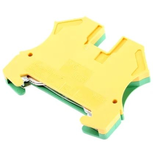 Svorka řadová zemnící Weidmüller WPE 6 žlutozelená 1010200000 (50ks)