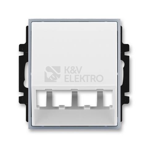 Obrázek produktu ABB Element,Time kryt zásuvky komunikační (Panduit Mini-Com) bílá/ledová šedá 5014E-A00400 04 0