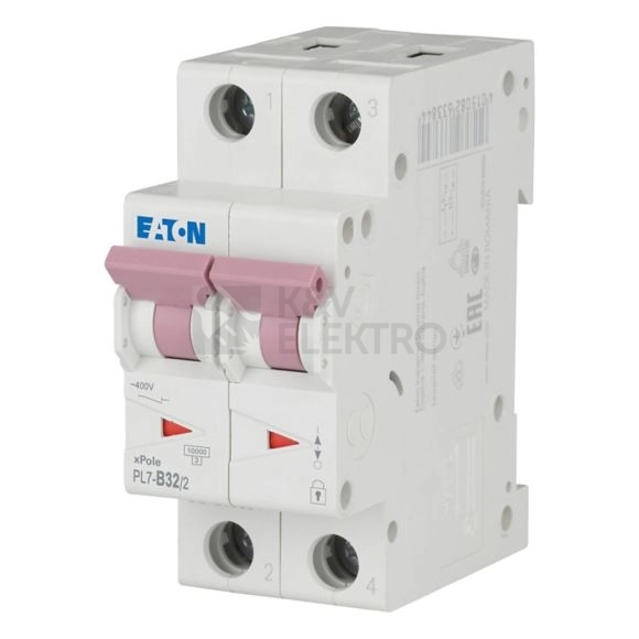 Obrázek produktu Jistič EATON PL7-32/2/B 32A PL7-B32/2 262768 0