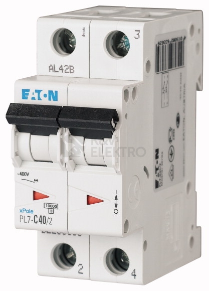 Obrázek produktu Jistič EATON PL7-40/2/B 40A PL7-B40/2 262769 0