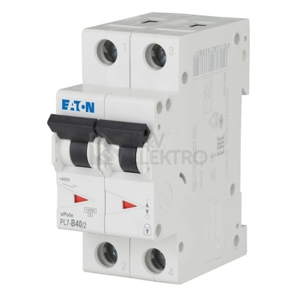 Obrázek produktu Jistič EATON PL7-40/2/B 40A PL7-B40/2 262769 0