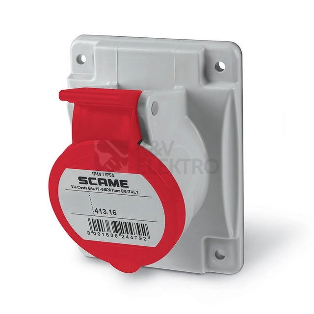 Obrázek produktu Zásuvka vestavná SCAME OPTIMA 5P 16A 400V IP44 413.1667 0
