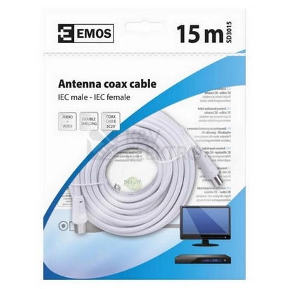Obrázek produktu Anténní koaxiální kabel EMOS SD3015 15m rovné koncovky 1