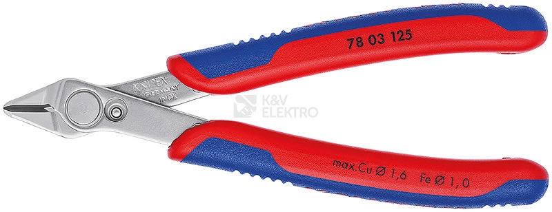 Obrázek produktu Štípací kleště Knipex 78 03 125 Electronic Super Knips 125mm 0