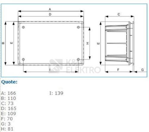 Obrázek produktu Elektroinstalační krabice IBOCO 04884 152x98x70mm rozvodná pod omítku 1