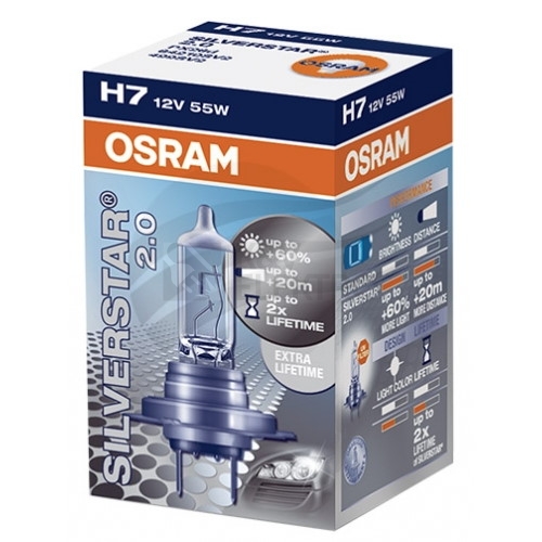 Obrázek produktu  Autožárovka Osram Silverstar H7 64210SV2 55W 12V PX26d 0