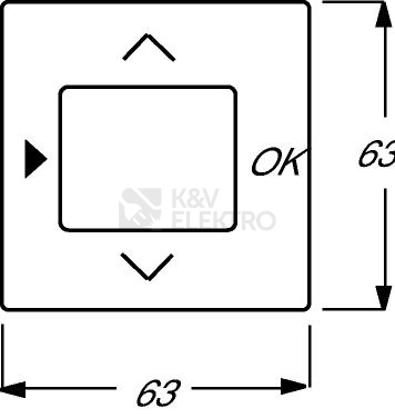 Obrázek produktu ABB kryt termostatu studio bílá 2CKA006430A0306 Future Linear, Solo,Solo Carat, Busch-axcent 6430-0-0306 (6435-84) 1