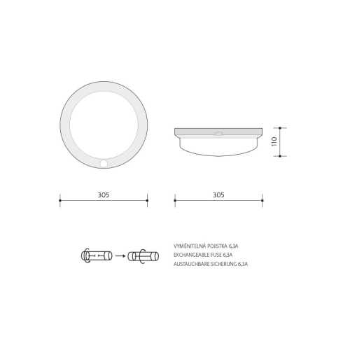 Svítidlo Panlux OLGA S OS-60/CH s pohybovým čidlem stříbrná
