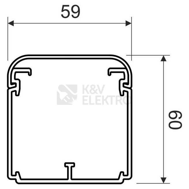 Obrázek produktu Parapetní žlab KOPOS EKE 60x60 HD 2m bílá 1