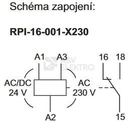 Obrázek produktu Instalační relé OEZ RPI-16-001-X230-SC AC/DC extra tiché 1