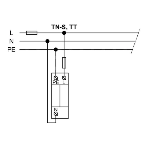 Svodič přepětí SPD typ 2 PIIIM-275/1+1 Vseries (obrázek 3)