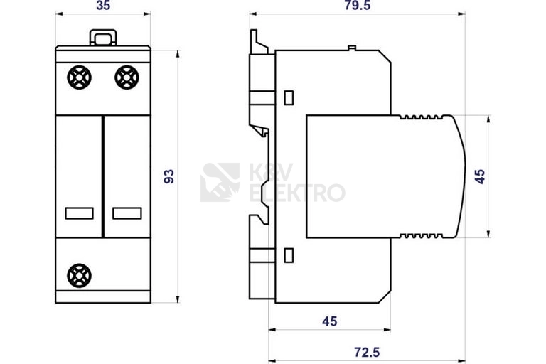 Obrázek produktu Svodič přepětí SPD typ 2 PIIIM-275/1+1 Vseries 1