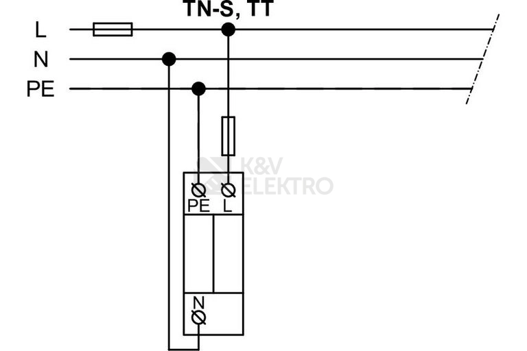 Obrázek produktu Svodič přepětí SPD typ 2 PIIIM-275/1+1 Vseries 2