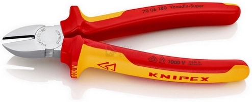 Obrázek produktu Štípací kleště Knipex 70 06 180 stranové 180mm VDE 1000V 1