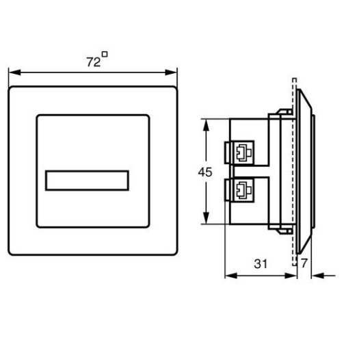 Počítadlo provozních hodin Paladin BW 40.18 230V bez rámečku 1008133 do panelu 48x48mm