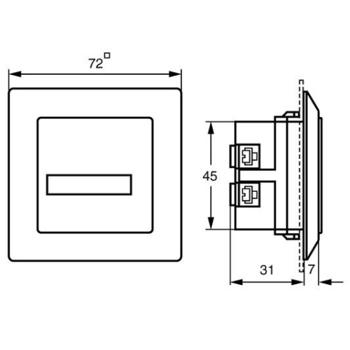 Počítadlo provozních hodin Paladin BW 40.18 230V bez rámečku 1008133 do panelu 48x48mm (obrázek 6)