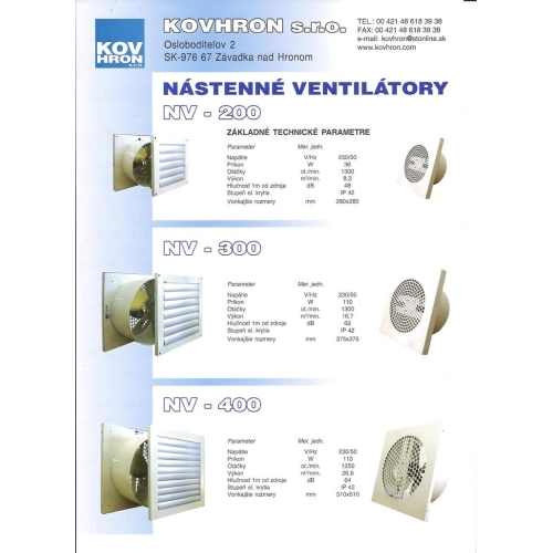 Ventilátor NV-200 (obrázek 3)
