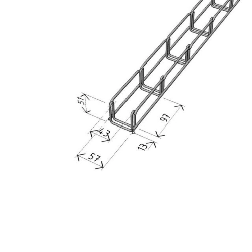 Kabelový žlab Arkys Merkur 2 50x50mm GZ 2m ARK-211110