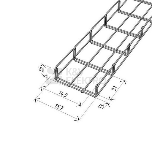 Obrázek produktu Kabelový žlab Arkys Merkur 2 150x50mm GZ 2m ARK-211130 1