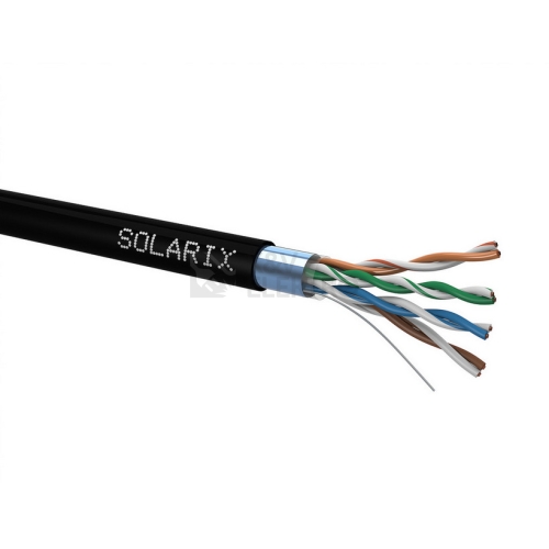  FTP kabel Solarix SXKD-5E-FTP-PE černý venkovní (box 305m)