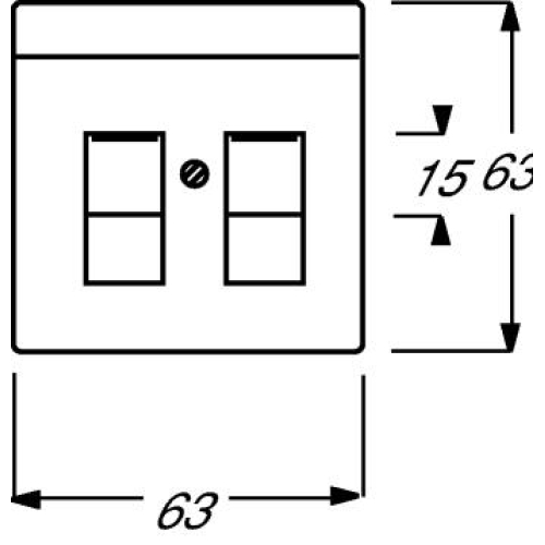 ABB kryt datové zásuvky slonová kost 1710-0-3158 Future Linear, Solo,Solo Carat (1800-82) 2CKA001710A3158