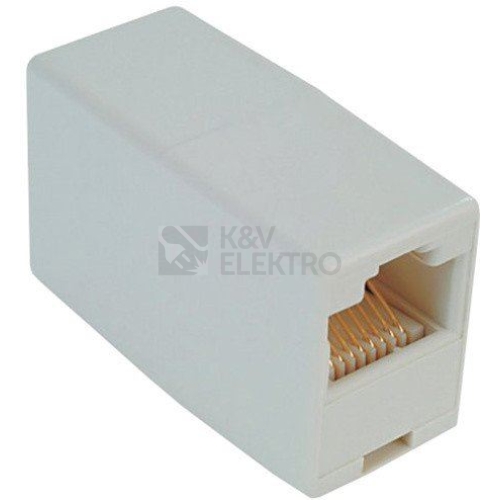  Spojka datového kabelu Solarix KRJ45-S UTP Cat.5e 8P8C bílá nestíněná