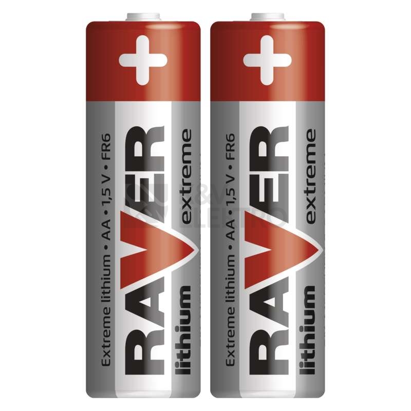 Obrázek produktu Tužkové baterie AA RAVER FR6 lithiové (blistr 2ks) 1
