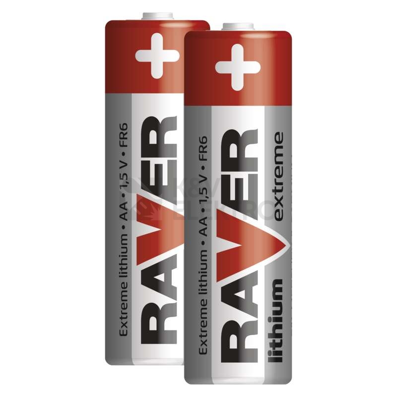 Obrázek produktu Tužkové baterie AA RAVER FR6 lithiové (blistr 2ks) 2
