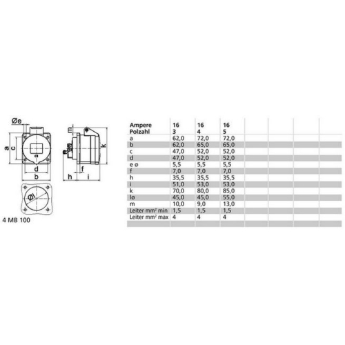 ZASUVKA VEST. 16A 230V PRIMA IP44 13668