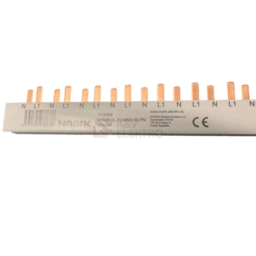 Propojovací lišta 1F+N 10mm2 NOARK BBUE 2L 10 M56 NLPN 18mm 103866