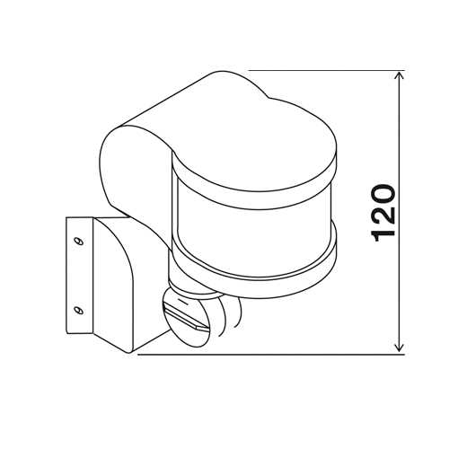Pohybové čidlo ELEKTROBOCK LX48A 270/1200W bílá