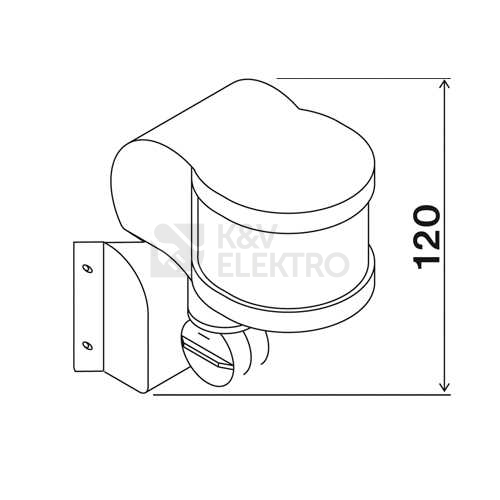 Obrázek produktu Pohybové čidlo ELEKTROBOCK LX48A 270/1200W bílá 1