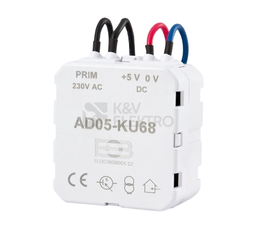 Obrázek produktu Napájecí zdroj ELEKROBOCK AD05-KU68 5V do krabice KU68 0