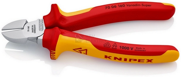 Obrázek produktu Štípací kleště Knipex 70 06 160 stranové 160mm VDE 1000V 2