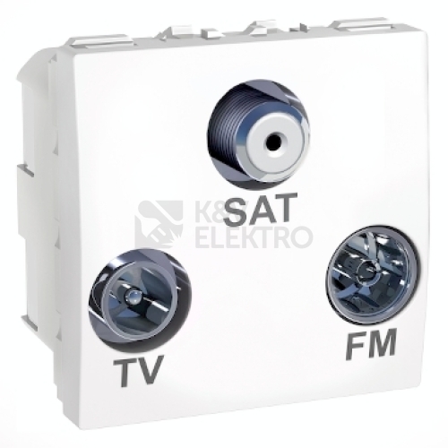 Schneider Electric Unica televizní zásuvka TV+R+SAT koncová polar MGU3.450.18