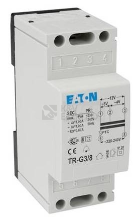 Obrázek produktu Zvonkový transformátor EATON TR-G3/8 230V/4/8/12VAC 8VA 272481 0