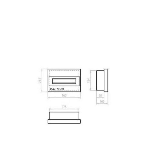 Rozvodnice pod omítku EATON BC-U-1/12-ECO průhledné dveře 12M 280354 (obrázek 3)