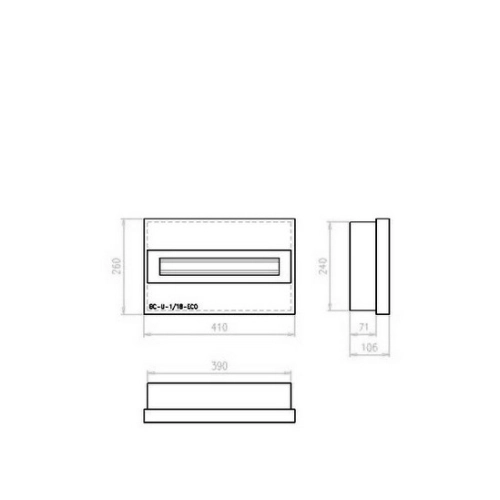 Rozvodnice pod omítku EATON BC-U-1/18-ECO průhledné dveře 18M 280355 (obrázek 3)